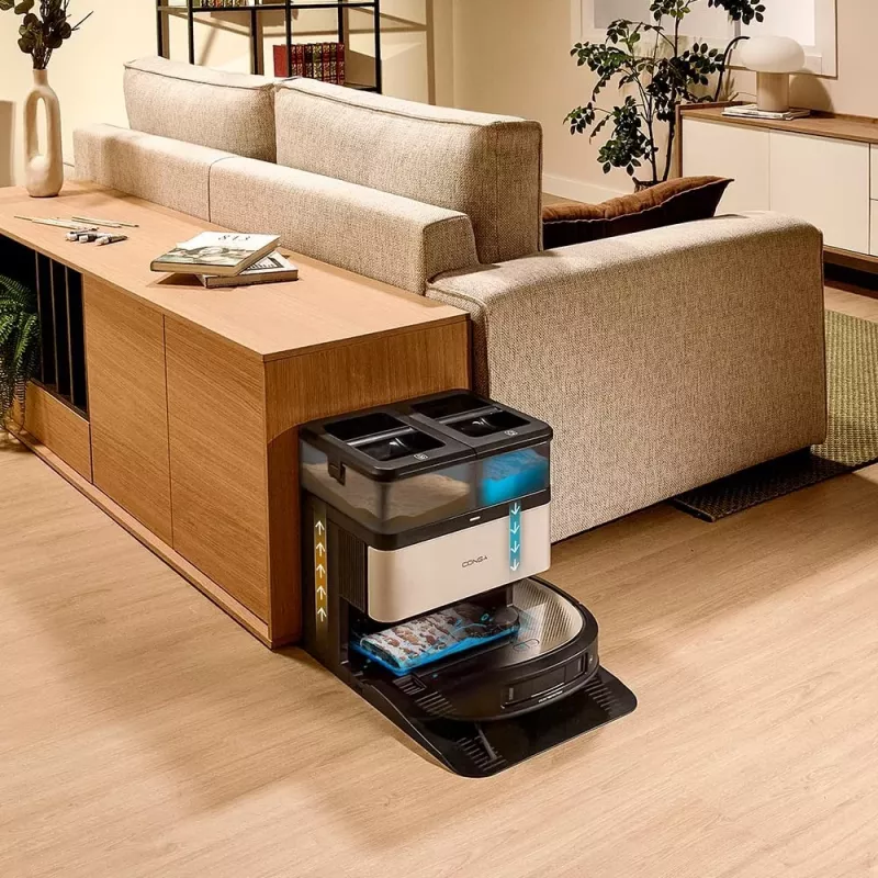 Cecotec Conga Z100 Robotinis dulkių siurblys, šlapias ir sausas, 20000 Pa, 320 min veikimo, 5200 mAh, 3 L talpa, juodas