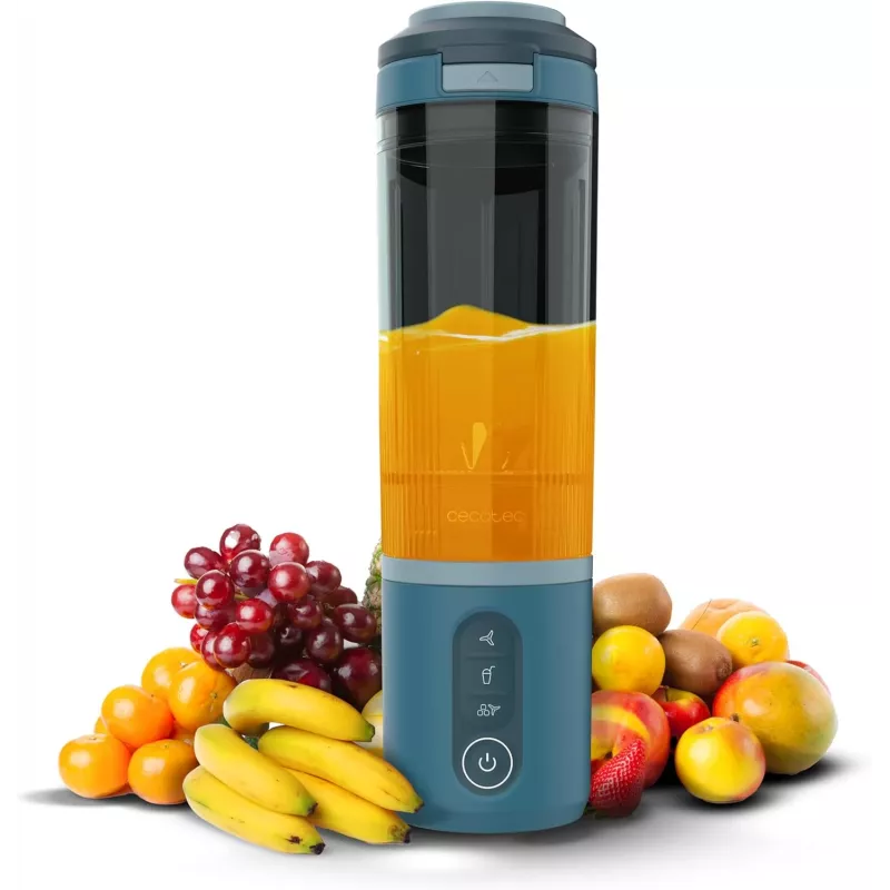 Cecotec Power Titanium Shake2Go Portable Blender, 180 W, BPA-Free Jar, 0.6 L, Lagoon