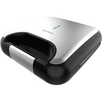 CECOTEC Rock'nToast Classic+ Sumuštinių Kepimo Aparatas (Nerūdijantis Plienas/Juoda, 800 W, 2 Asmenims)