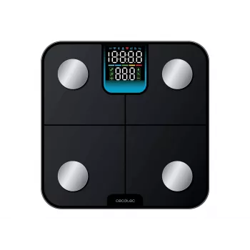 Cecotec Surface Precision HealthySmart svarstyklės su kūno sudėties analize, 180 kg, Bluetooth, juodos spalvos