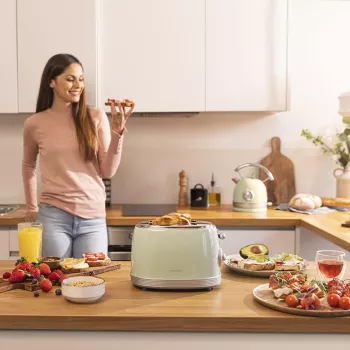 Cecotec Skrudintuvas Toast&Taste 800 Vintage 850 W 2 lizdai Nerūdijantis plienas Šviesiai žalia