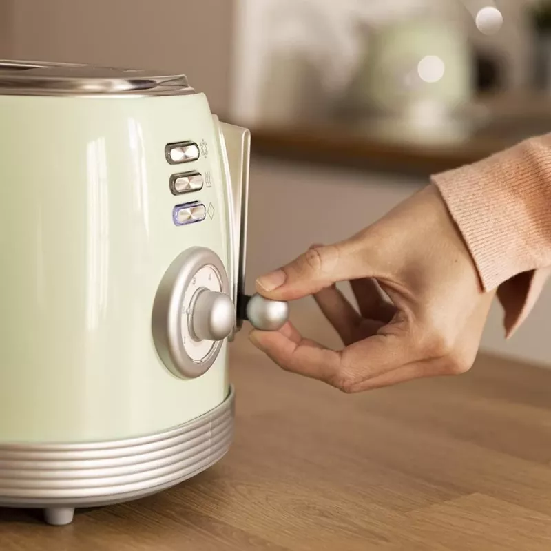 Cecotec Skrudintuvas Toast&Taste 800 Vintage 850 W 2 lizdai Nerūdijantis plienas Šviesiai žalia