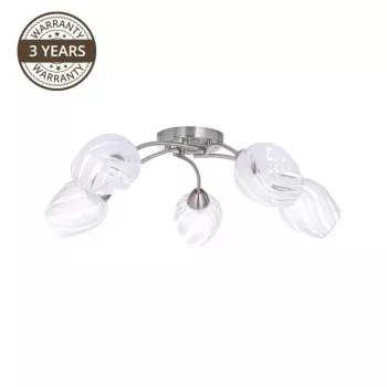 Lubinis šviestuvas CL17061-5 5x60W E27 Chrome Modern Round