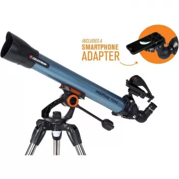 Celestron Inspire 70AZ Refractor Telescope 35x Magnification Black, Blue