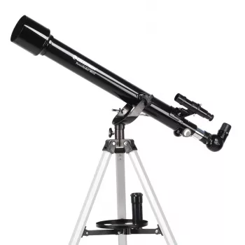 Celestron PowerSeeker 60 AZ teleskopas – 60 mm diafragma, 700 mm židinio nuotolis, refraktorius, altazimutinis montavimas, aliumininis trikojis
