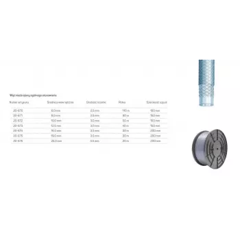 CELLFAST bendros paskirties armuota žarna 8.0x2.5mm 80m skaidri