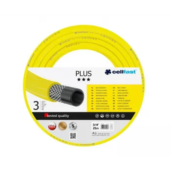 Cellfast PLUS sodo žarna 3/4 inch 25 m – lanksti PVC, armuota, atspari UV ir dumbliams