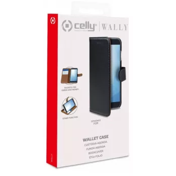 CELLY WALLY piniginis dėklas Samsung Galaxy A26 5G, juodas