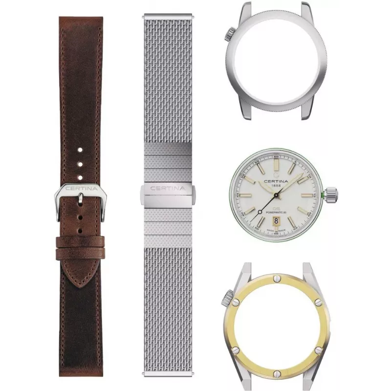 Certina DS Action Diver vyrų automatinis laikrodis 43 mm, sidabrinis ciferblatas, pilka NATO apyrankė C041407190310