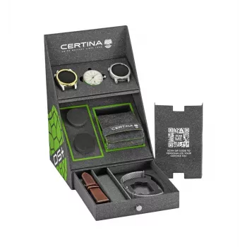 CERTINA DS Action Diver Vyriškas Automatinis Laikrodis 43mm Sidabrinis Ciferblatas Pilkas NATO Dirželis C041407190310