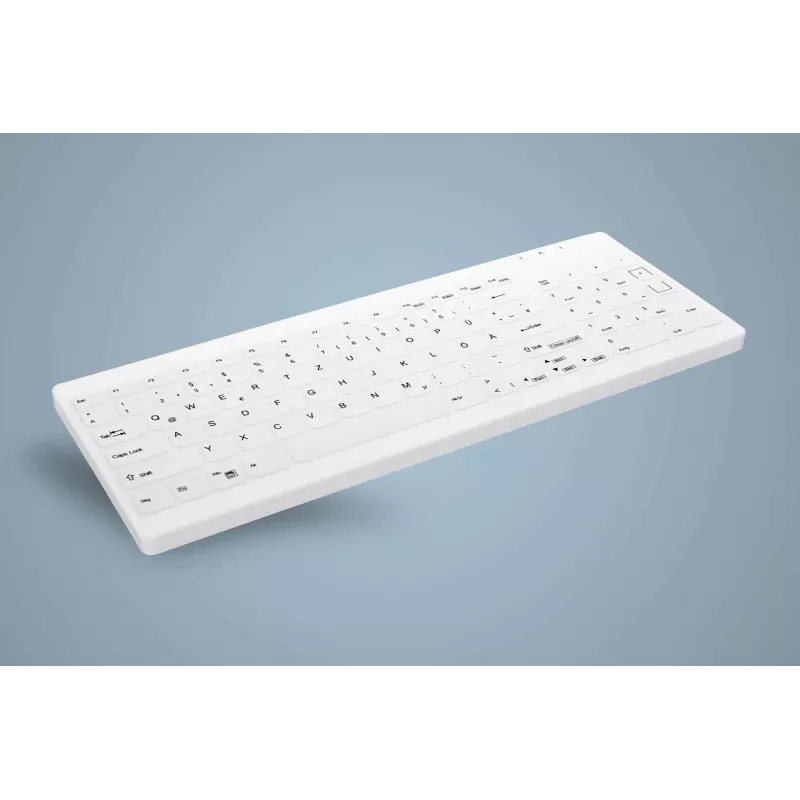 CHERRY Contour Active Key QuickClean AK-C7012 laidinė klaviatūra, juoda, QWERTY, USB, CHERRY SX žirklinė technologija, 105 klavišų, plonas dizainas, dezinfekuojamas paviršius