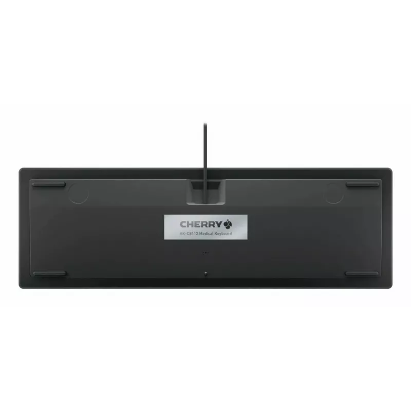 CHERRY Contour Design Active Key AK-C8112 pilno dydžio laidinė USB klaviatūra, žirkliniai jungikliai, QWERTZ išdėstymas, juoda