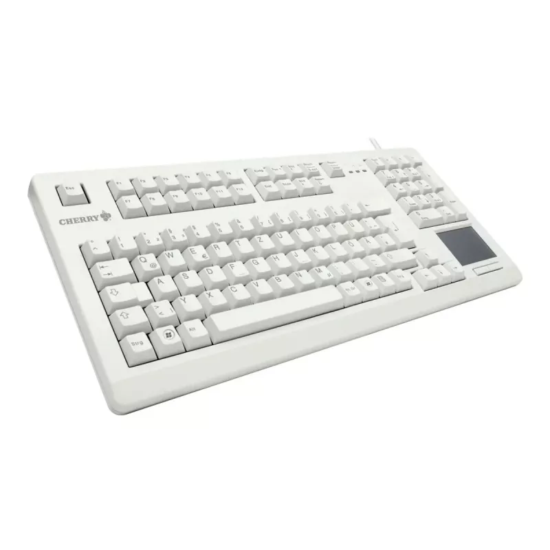 CHERRY G80-11900LUMES-0 TouchBoard Kompaktiška klaviatūra su integruotu jutikliniu kilimėliu, USB, juoda