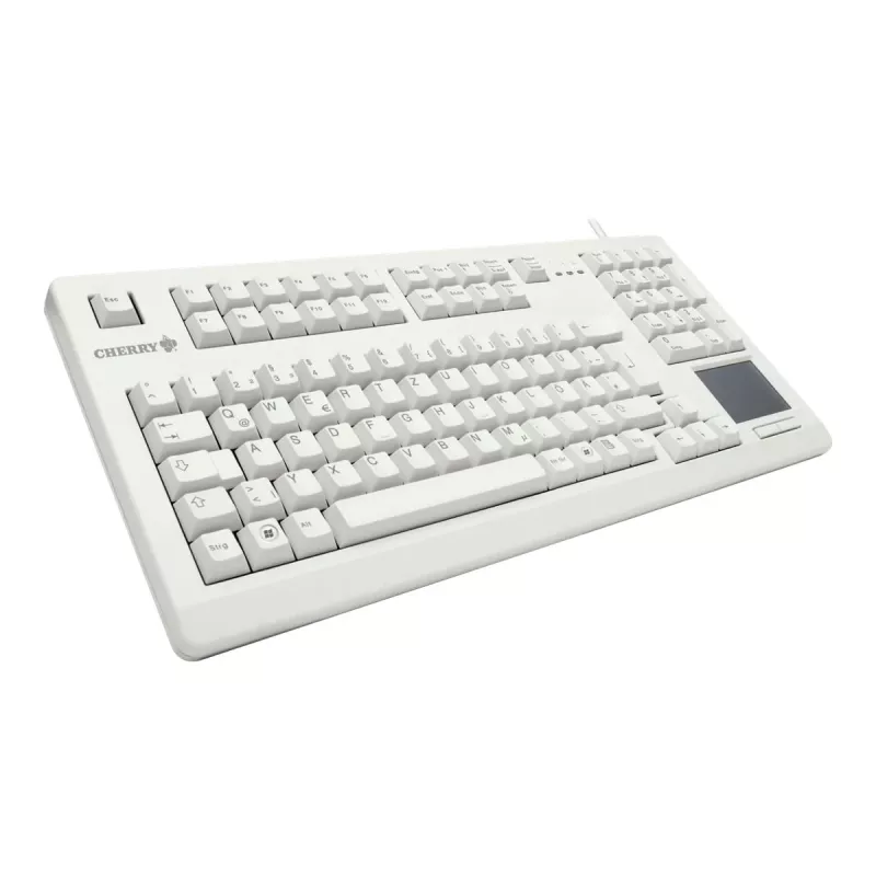 CHERRY G80-11900LUMES-0 TouchBoard Kompaktiška klaviatūra su integruotu jutikliniu kilimėliu, USB, juoda
