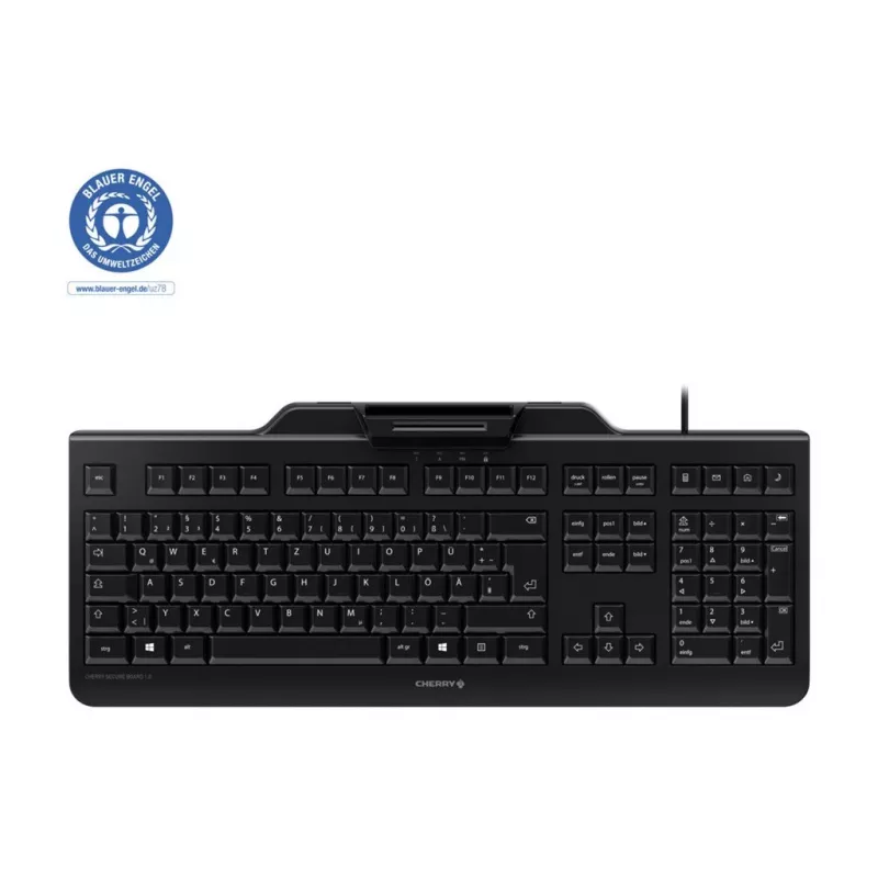 CHERRY SECURE BOARD 1.0 FRANCE klaviatūra, prancūziškas AZERTY išdėstymas, laidinė USB, juoda