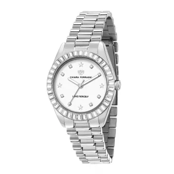 Chiara Ferragni Logomania Moteriškas Kvarcinis Laikrodis R1953100505 34 mm Sidabrinis Nerūdijantis Plienas