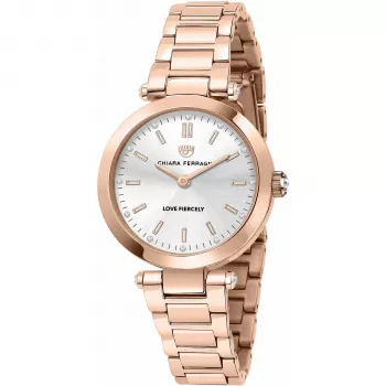 Chiara Ferragni Moteriškas laikrodis R1953103505 – 34 mm nerūdijančio plieno sidabrinis Milano tinklelio apyrankė