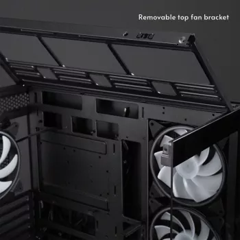 Chieftec Vista Max GX-30B-OP Mid Tower ATX korpusas su 4 ARGB ventiliatoriais ir grūdintu stiklu, juodas