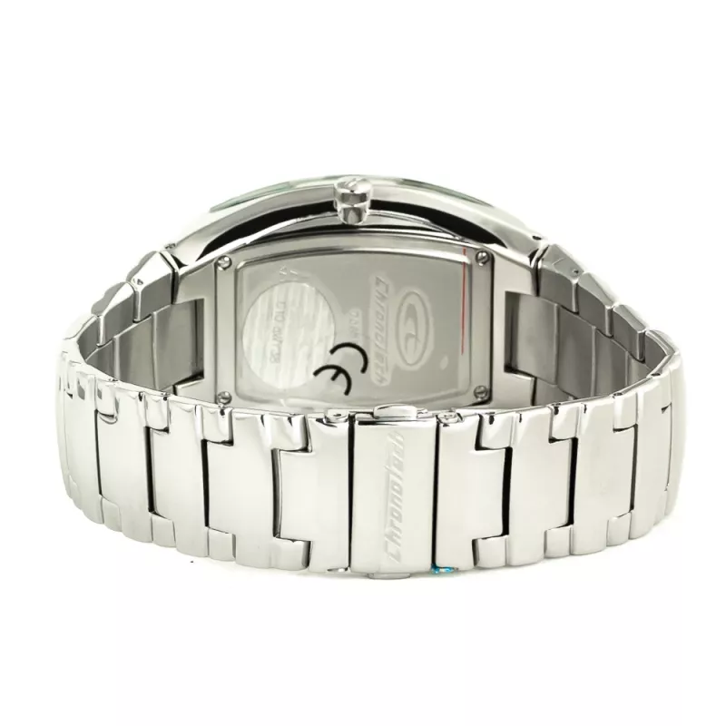 Vyriškas laikrodis CHRONOTECH CT7065M-02M Analoginis Kvarcinis 36mm Nerūdijantis Plienas Juodas Ciferblatas Sidabrinė Apyrankė