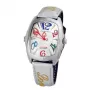 CHRONOTECH CT7696L-12 Prisma Unisex Quartz Watch 34 mm White Dial White Leather Strap