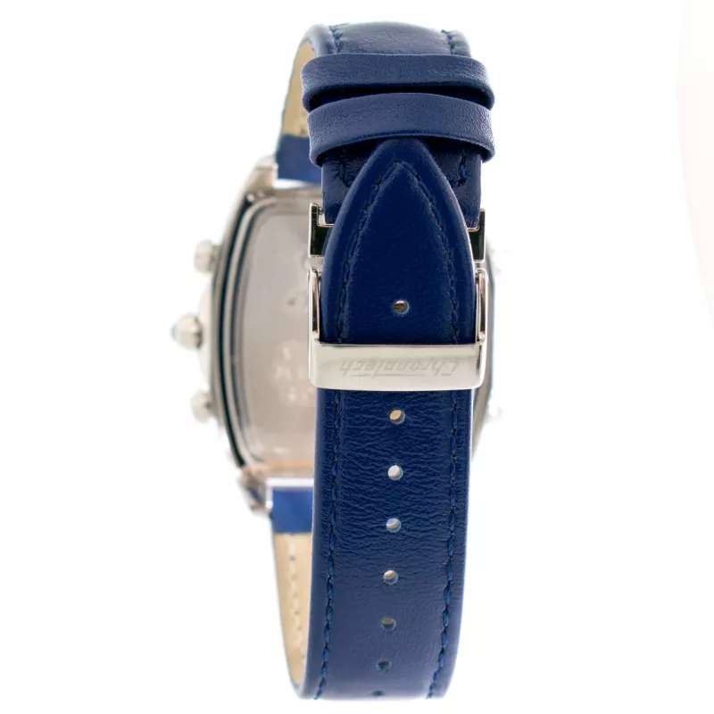 CHRONOTECH MAN CT7677M-03 45mm Analoginis Kvarcinis Chronografas Juodas Ciferblatas Odinis Dirželis