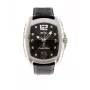 CHRONOTECH Men's RW0007 Analoginis kvarcinis laikrodis 40mm nerūdijančio plieno korpusas juodas ciferblatas odinis dirželis