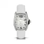 CHRONOTECH Moteriškas Laikrodis CT7988LS09 30mm Baltas Ciferblatas Balta Odinė Apyrankė