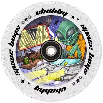 Chubby SpaceBoys Purple-Black Glitter 110mm paspirtuko ratas