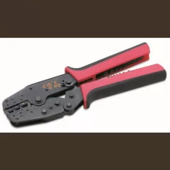 Cimco 5 dalių presavimo replių rinkinys su keičiamais antgaliais izoliuotiems ir neizoliuotiems jungiamiesiems elementams, 0,5-6 mm², Click 'n' Crimp 106002