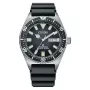 CITIZEN Vyriškas automatinis nardymo laikrodis NY0120-01E 41mm juodas ciferblatas juodas guminis dirželis