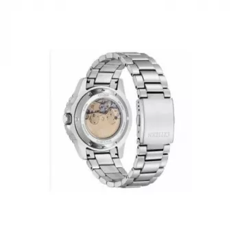 CITIZEN Vyriškas automatinis nardymo laikrodis NJ0170-83Z 43mm oranžinis ciferblatas plieninė apyrankė
