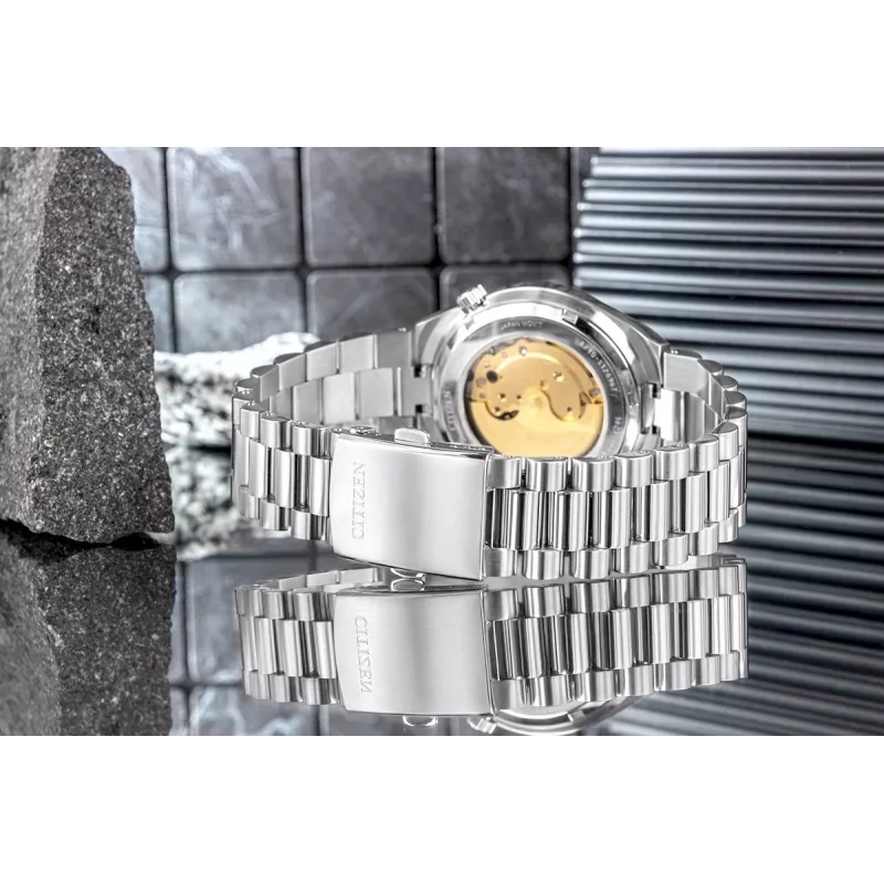 CITIZEN Vyrų Automatinis Laikrodis NJ0159-86X 40mm Auksinio Atspalvio Nerūdijantis Plienas Žalias Ciferblatas