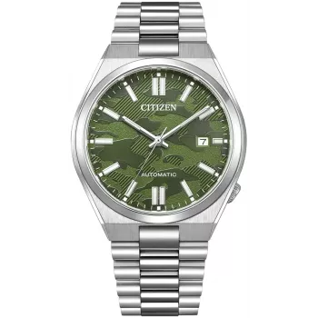 CITIZEN Vyrų Automatinis Laikrodis NJ0159-86X 40mm Auksinio Atspalvio Nerūdijantis Plienas Žalias Ciferblatas