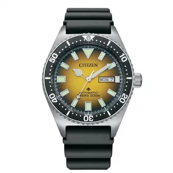 CITIZEN Vyriškas Automatinis Laikrodis NY0120-01X 41mm Juodas Ciferblatas Juodas Guminis Dirželis