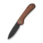 CIVIVI Elementum Slip Joint Sulankstomas Peilis, Guibourtia medžio rankena, Nitro-V plieno ašmenys, 75mm