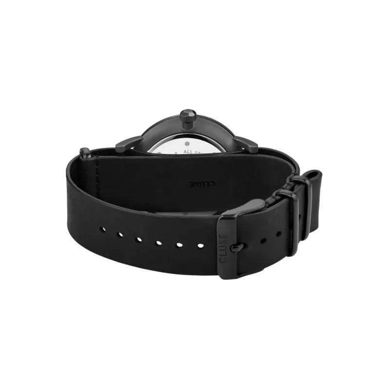 CLUSE Moteriškas Laikrodis CW0101501010 40 mm Rožinis Auksas Nerūdijantis Plienas Pilkas Odinis Dirželis