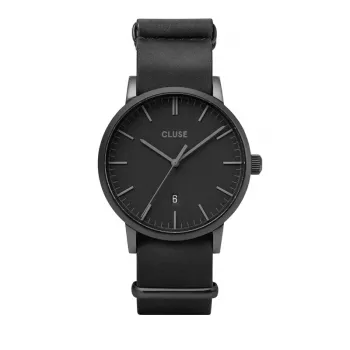 CLUSE Moteriškas Laikrodis CW0101501010 40 mm Rožinis Auksas Nerūdijantis Plienas Pilkas Odinis Dirželis