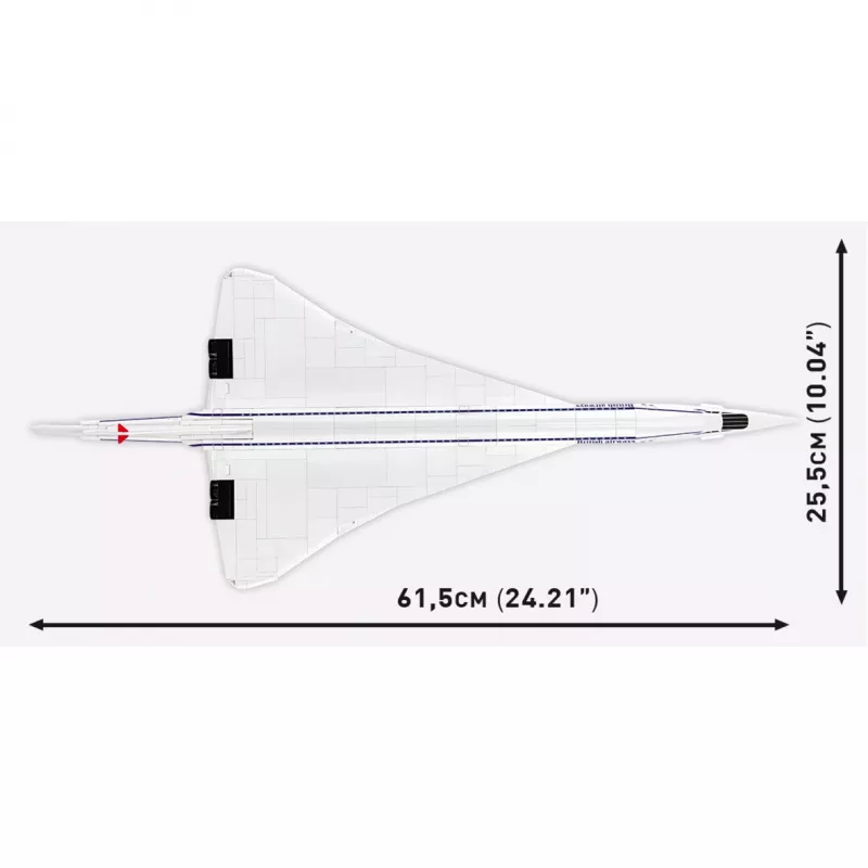 COBI Concorde G-BBDG Statybinis Rinkinys 450 Detalių 1:95 Mastelis