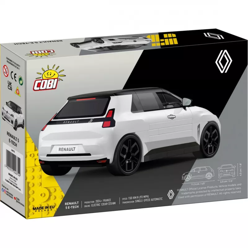 Cobi Renault 5 E-Tech baltų kaladėlių komplektas 1:35
