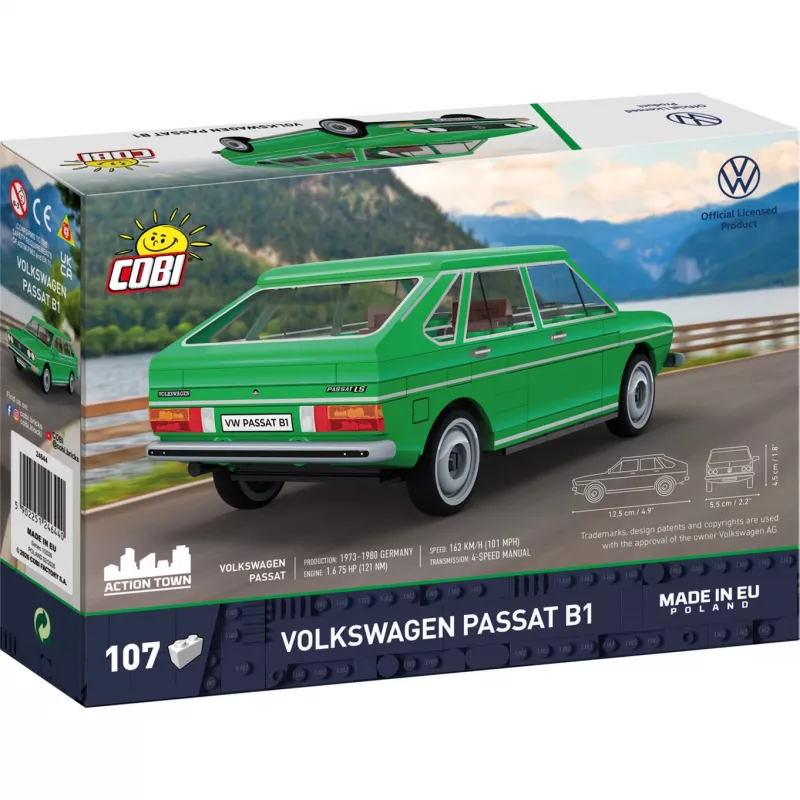 COBI Volkswagen Passat B1 žalias konstruktorius, mastelis 1:35