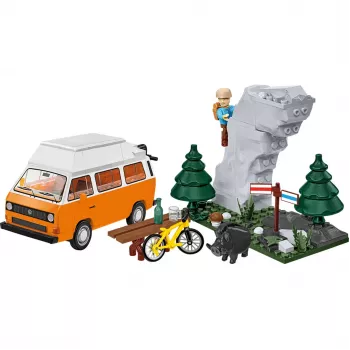 COBI Volkswagen T3 Camper Van 1:25 Die-Cast Model - Raudona