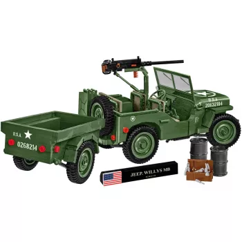 COBI Willys MB & Trailer Executive Edition Statybiniai Kaladėlių Rinkinys (400 Detalių)