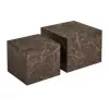 Kavos staliukų rinkinys Coffee Table Brown Set 40x40x36 50x50x40