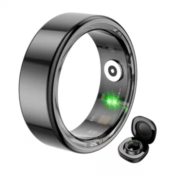 COLMI R02 Smart Ring dydis 12 21.3 mm Juodas su Įkrovimo Dėklu