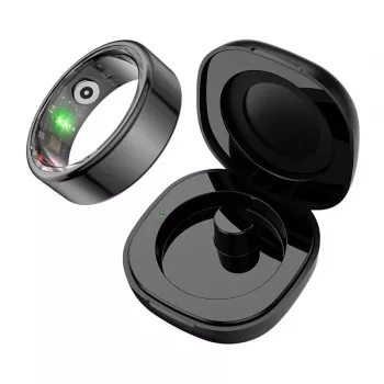 COLMI R02 Smart Ring dydis 12 21.3 mm Juodas su Įkrovimo Dėklu