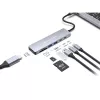 CONCEPTRONIC 7-in-1 USB-C Docking Station su HDMI, USB-C PD, 2x USB-A, SD ir MicroSD kortelių skaitytuvais, 25 cm kabeliu, Space Grey