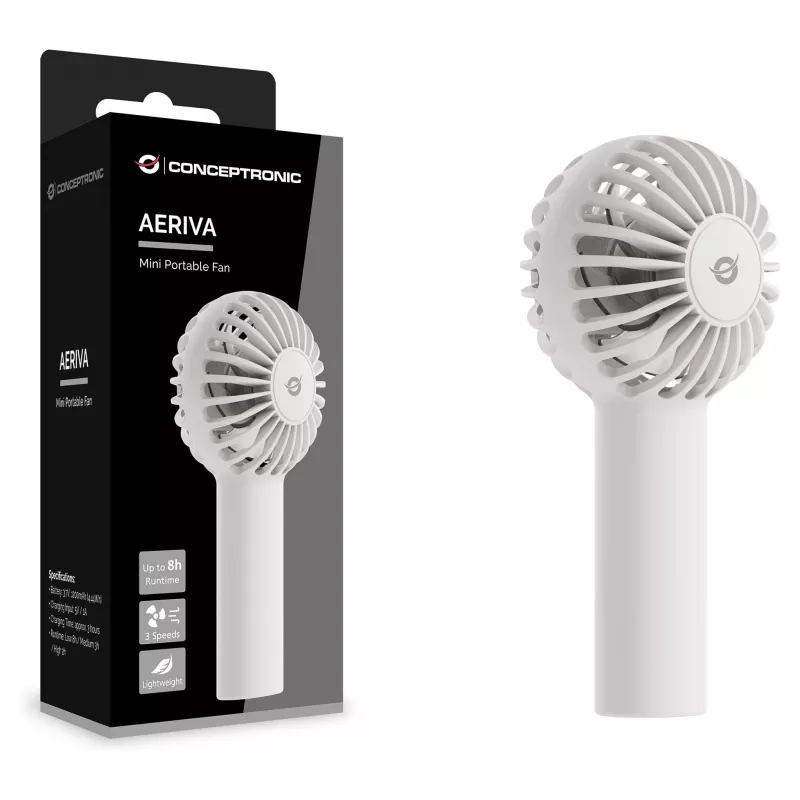 CONCEPTRONIC AERIVA01W Mini nešiojamas ventiliatorius baltas