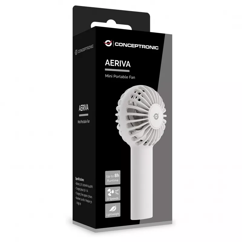 CONCEPTRONIC AERIVA01W Mini nešiojamas ventiliatorius baltas