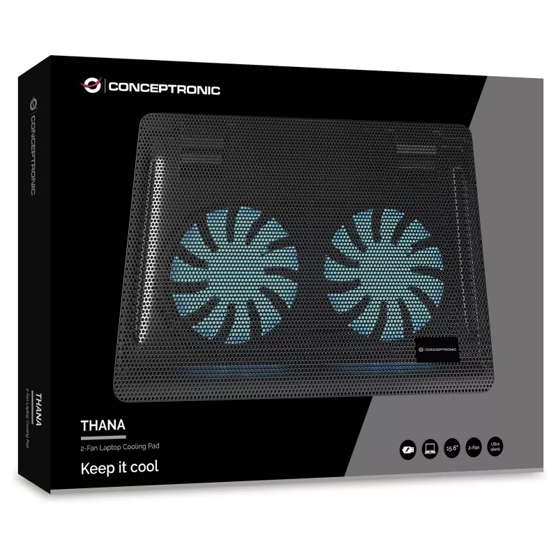 Conceptronic CNBCOOLPAD2F Notebook Cooling Pad 39,6 cm (15,6 inch)