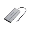 Conceptronic DONN34G 10-in-1 USB 3.2 Gen 2 MST dokas, 4K60Hz HDMI, 8K30Hz DisplayPort, GbE, USB-C 10Gbps x 3, USB-A 480Mbps x 2, Audio, 100W USB PD